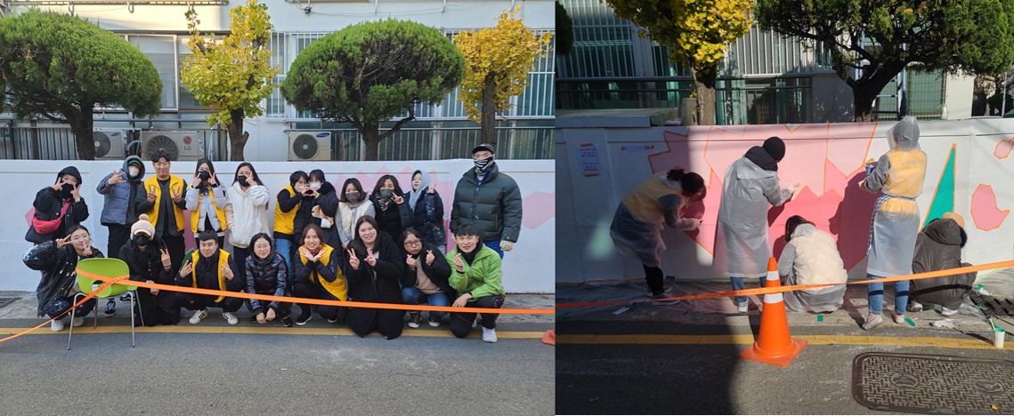 [하트너봉사단] 부산 모라부원 아파트 벽화그리기